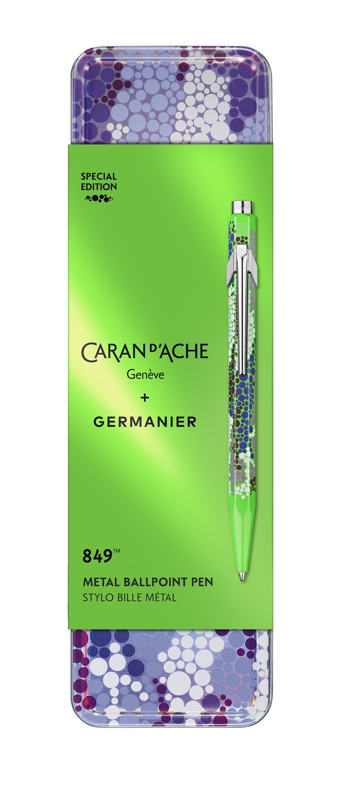 Caran d'Ache Caran d'Ache, NM0849.116, 849™ Germanier, kuličkové pero Kévin Germanier, neonově zelená, 1 ks
