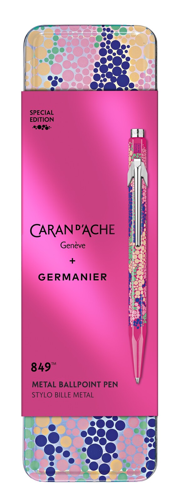 Caran d'Ache Caran d'Ache, NM0849.016, 849™ Germanier, kuličkové pero Kévin Germanier, neonově růžová, 1 ks