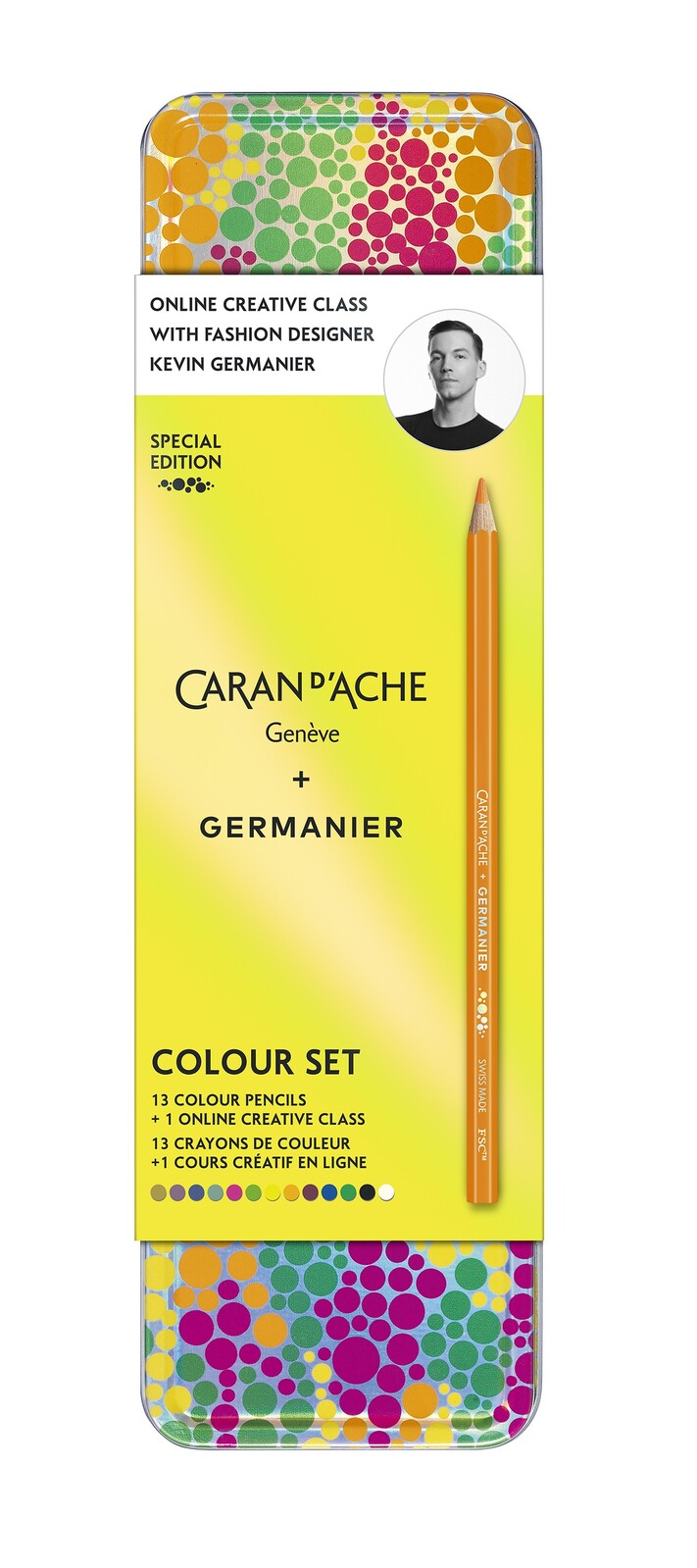 Caran d'Ache Caran d'Ache, 3000.016, Germanier, sada uměleckých pastelek, limitovaná edice Kévin Germanier, 13 ks