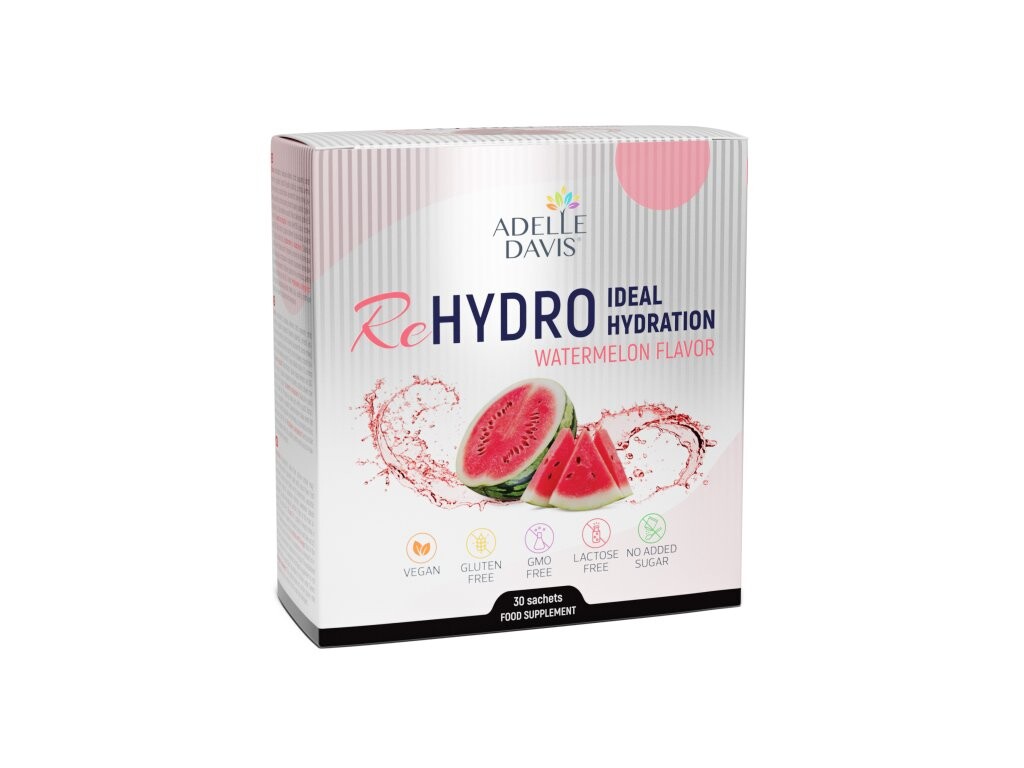Adelle Davis - ReHYDRO s příchutí meloun  – Ideální pitný režim, 30 dávek