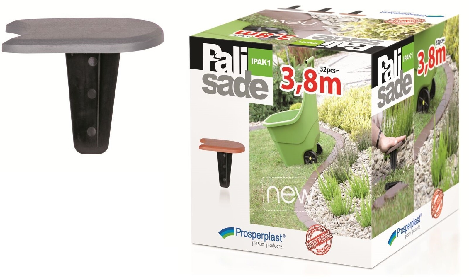 Palisada zahradní IPAK 3,8 m, šedý kámen