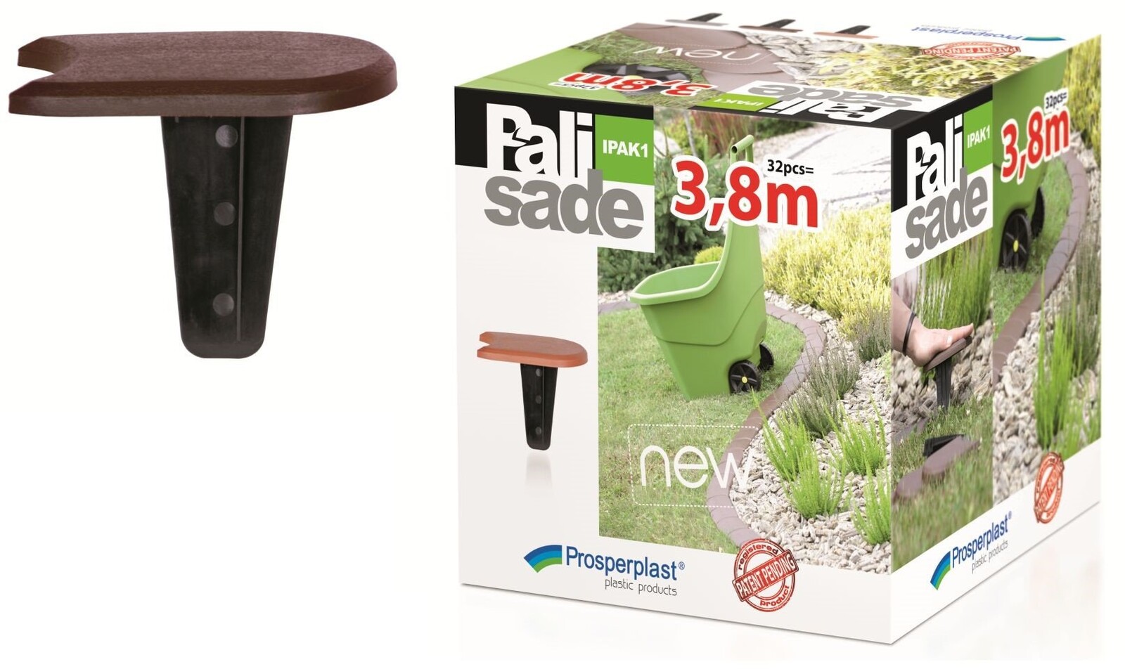 Palisada zahradní IPAK 3,8 m, hnědá