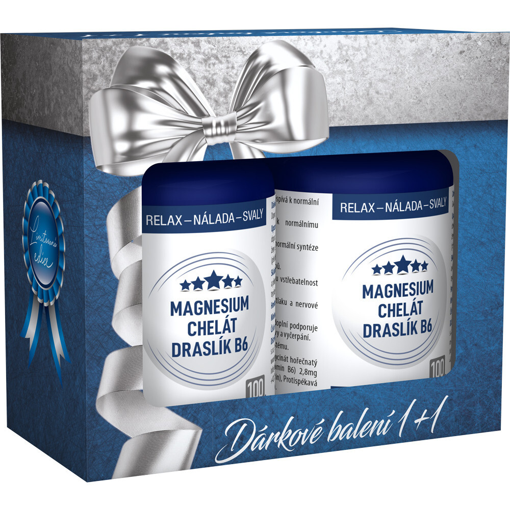 CLINICAL NUTRICOSMETICS Magnesium chelát, draslík, B6, dárkové balení 100 tablet