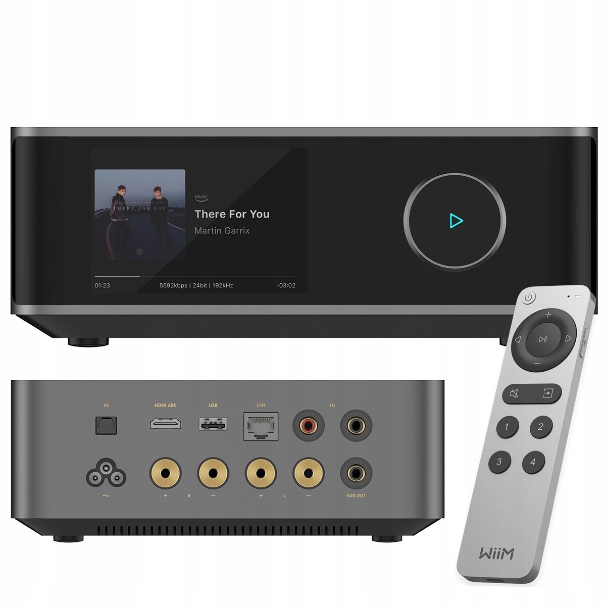 WiiM Amp Ultra Zesilovač Stereo Streamer 2x 100W Hi-Res Hdmi Arc Tidal LCD