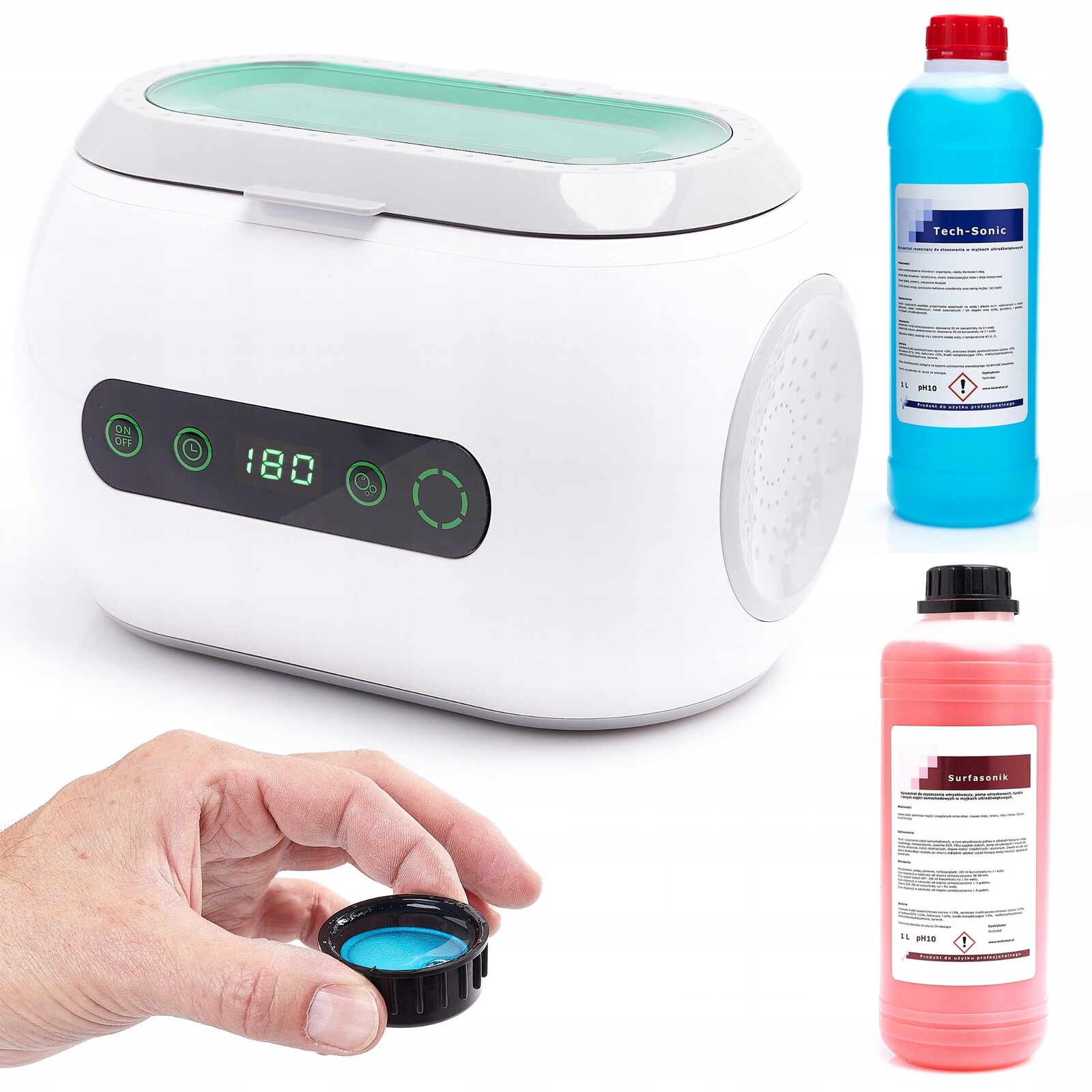 Ultrazvuková Myčka 600 ML 35 W Sada Koncentrátů 2 L Pro Mytí Dílů