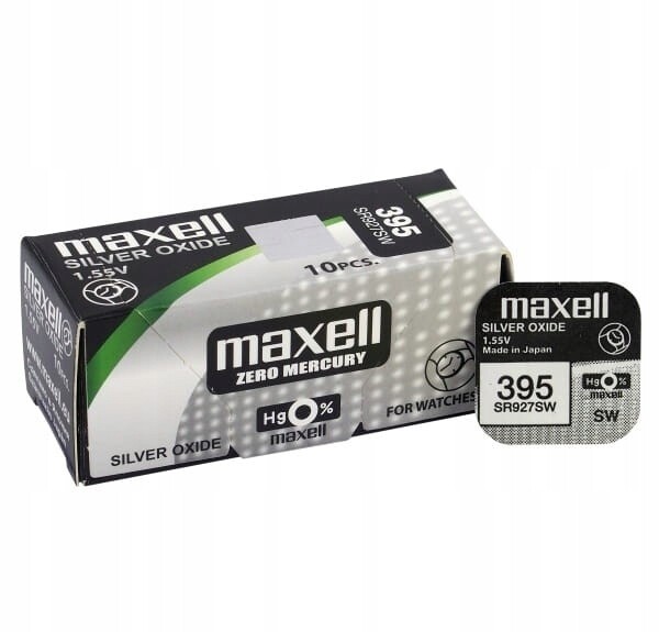 5x10 kusů Stříbrná baterie Maxell SR927SW SR395