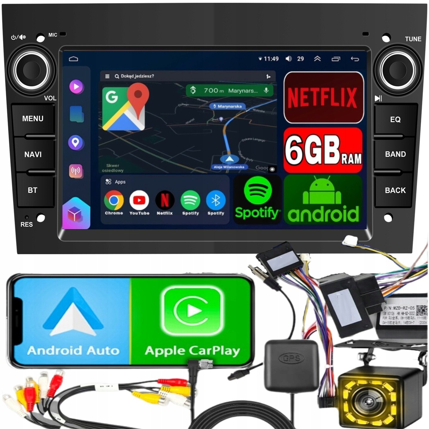 Radio pro Opel Vectra C Zafira Astra H Vivaro Meriva Signum Android 6 Gb Ram