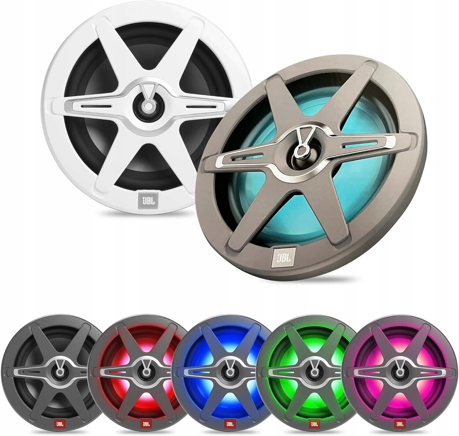 Jbl Club 8 Marine Reproduktory 20 cm 200 mm 7 barev Led Rgb pro jachtu lodě