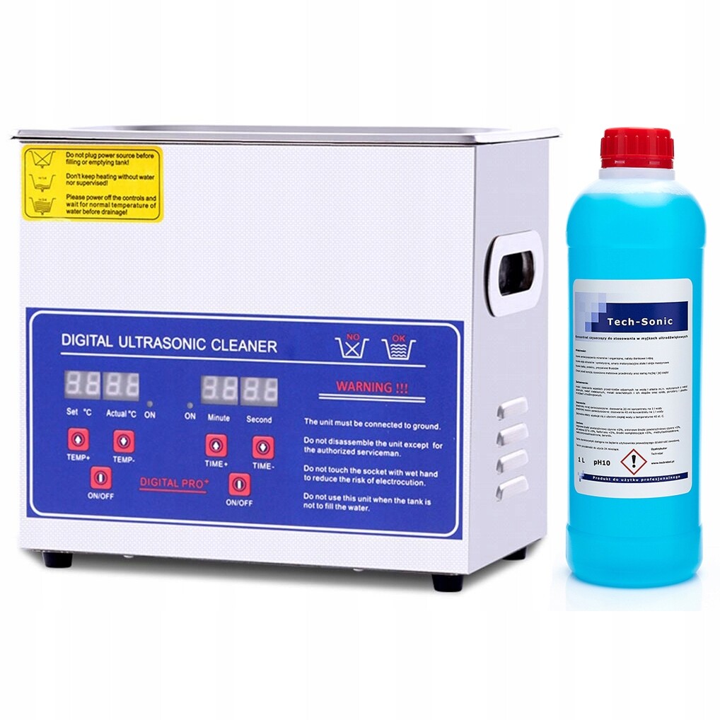 Ultrazvuková Myčka LCD 3,2 L, Vana Pro Klenotníka A Optika