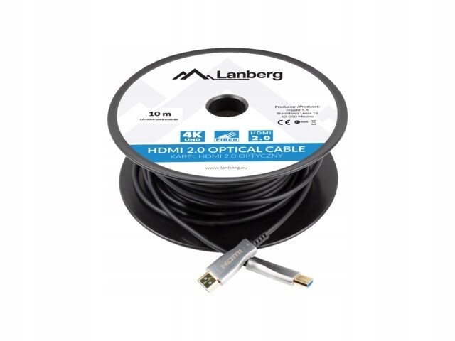 Lanberg Hdmi kabel M/M v2. 10M černý optický Aoc
