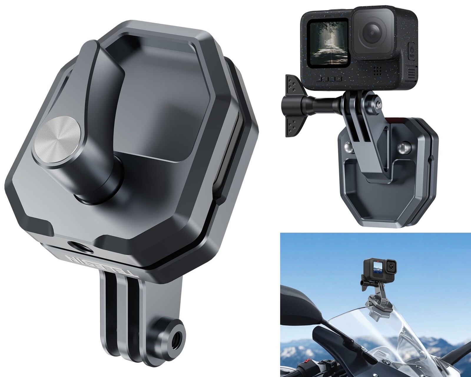Držák na sklo Motor Motocykl pro GoPro Sjcam Xiaomi Dji INSTA360