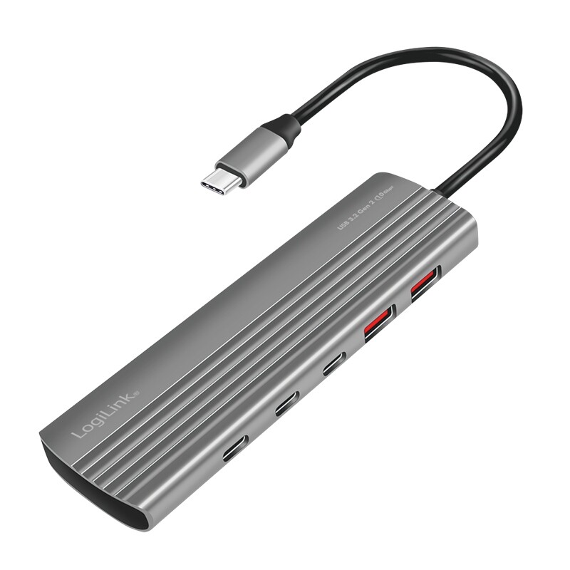 Hub Usb-c 3.2 Gen2 LogiLink 10x portů 8xUSB-C 2xUSB-A Pd 100W Thunderbolt