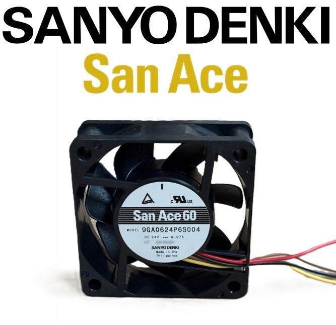 Axiální ventilátor Sanyo Denki San Ace60 slim 60 mm 24 V Pwm 9GA0624P6S004
