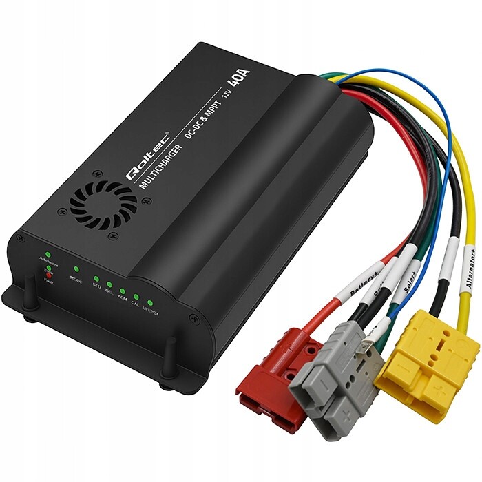 Nabíječka DC-DC 12V 40A Mppt Qoltec LiFePO4 Agm Gel pro obytný vůz