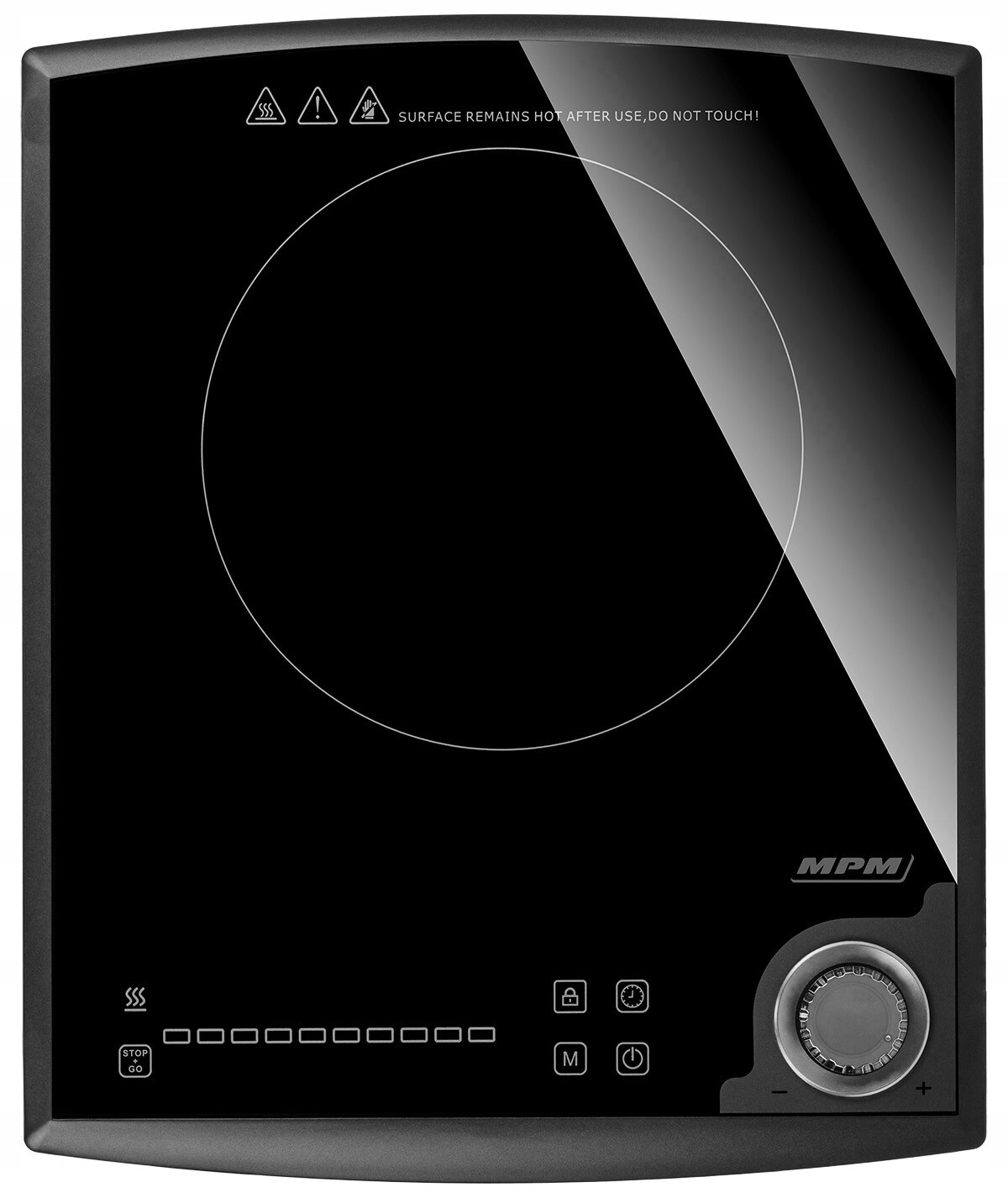 Nastavitelná varná deska Mpm MKE-16 Indukční 1800W Černá