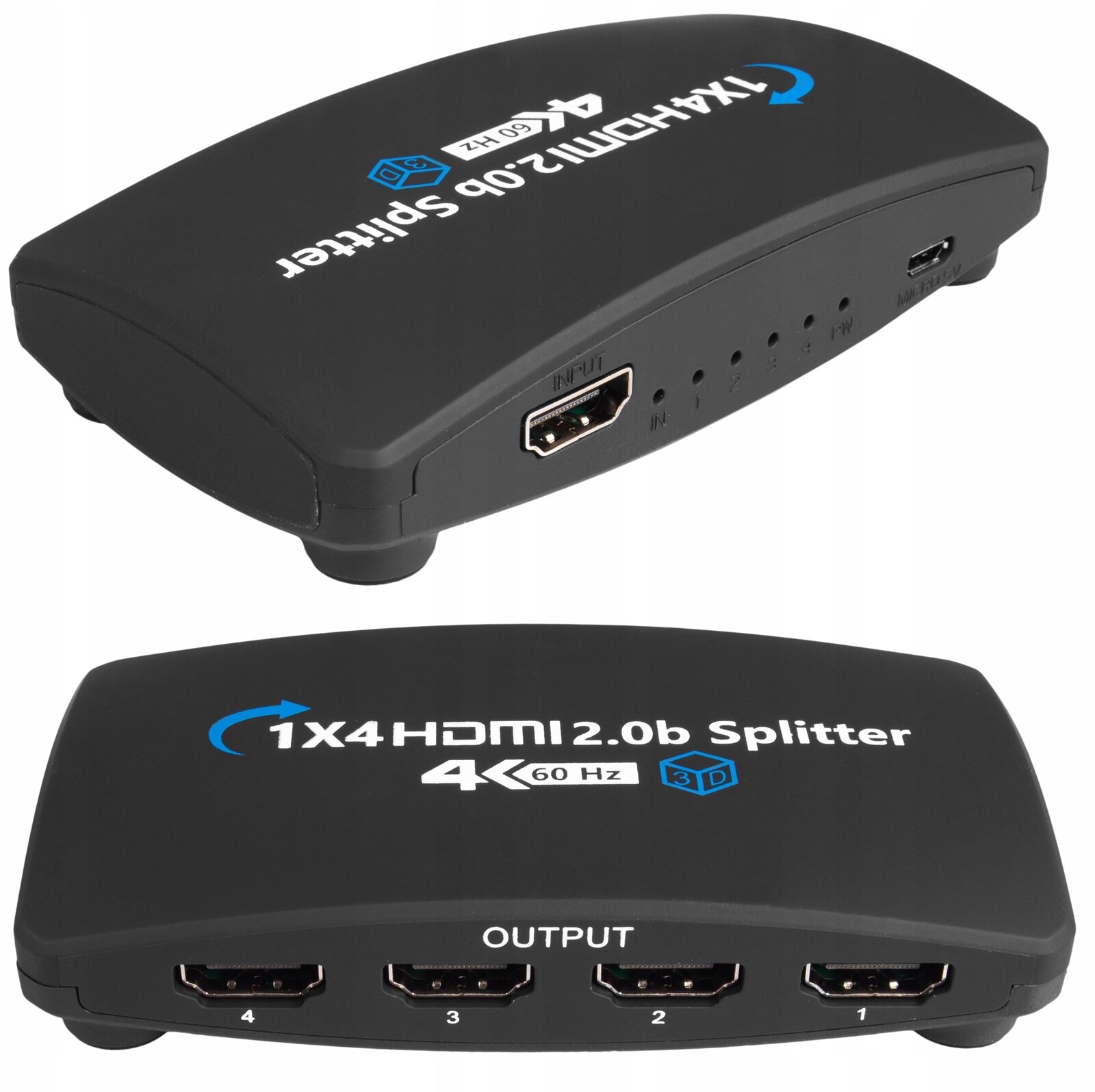 Splitter Hdmi 2.0 1x4 Rozdělovač Uhd 4K Hdcp 2.2