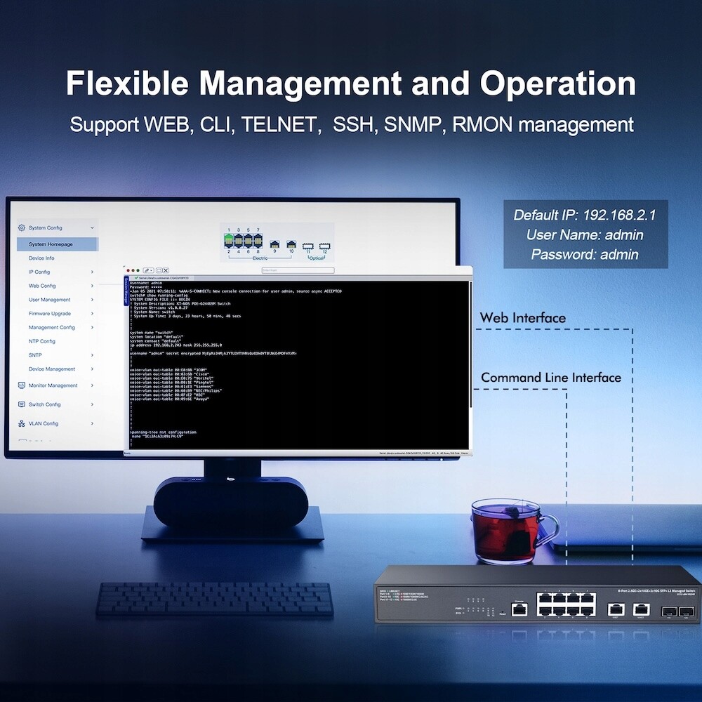 8-portový přepínač Binardat 2.5G