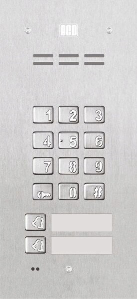 Aco FAM-P-2NPZSACC panel pod omítku 2-rodinný, čitelný, zámek, šifrovací.