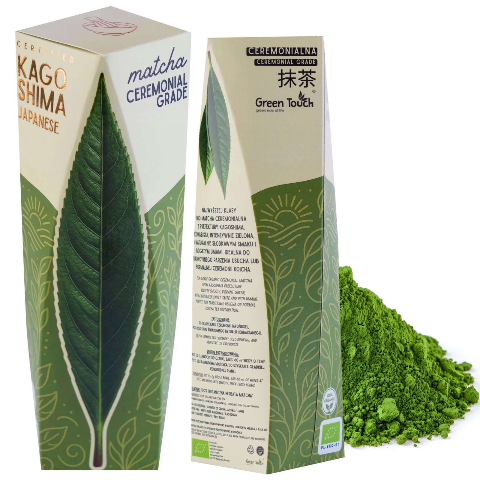 Matcha japonská Kagoshima Ceremonialní 30 g Green Touch Certifikovaná Bio