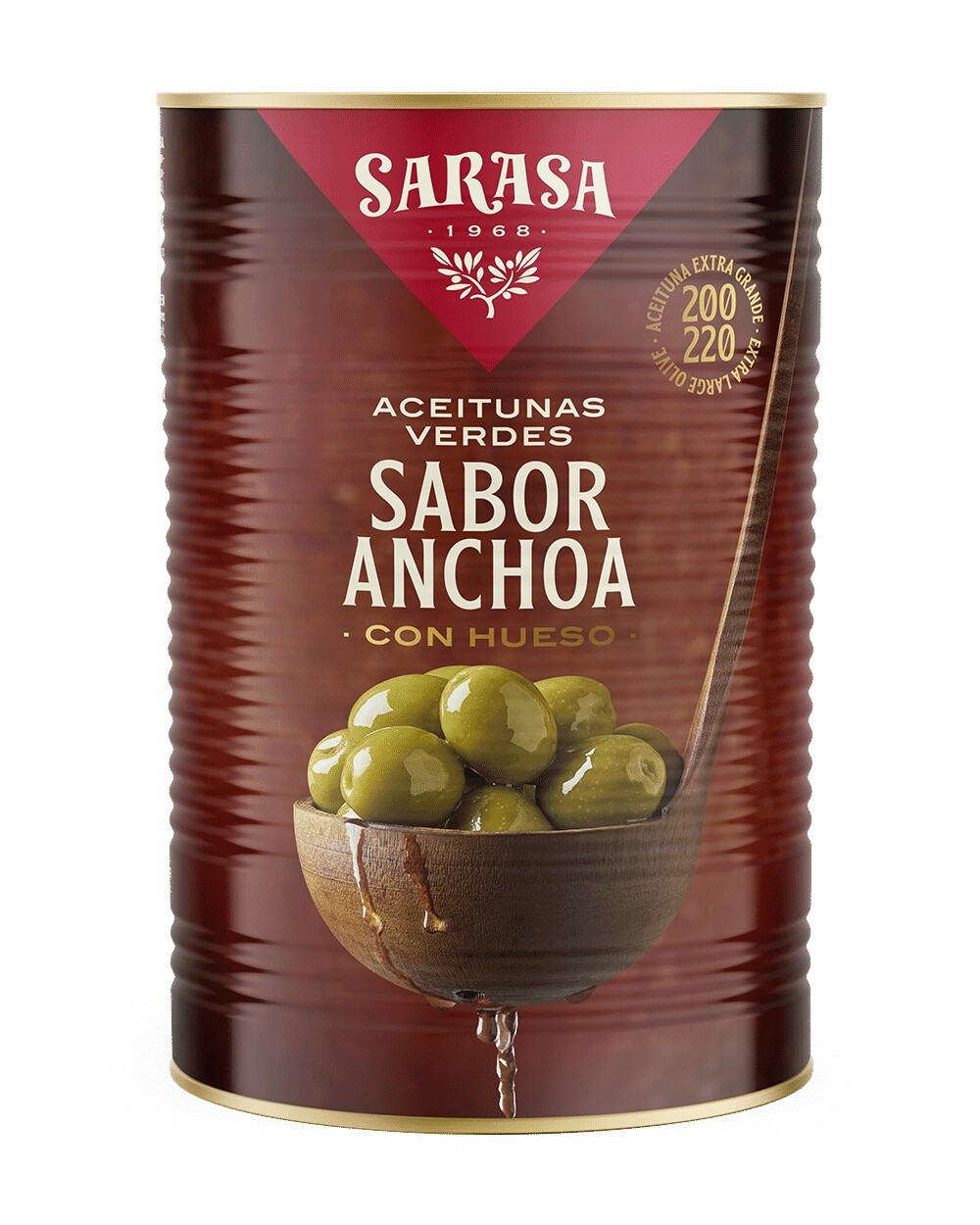 Aceitunas Verdes Sabor Anchoa 4200g Sarasa