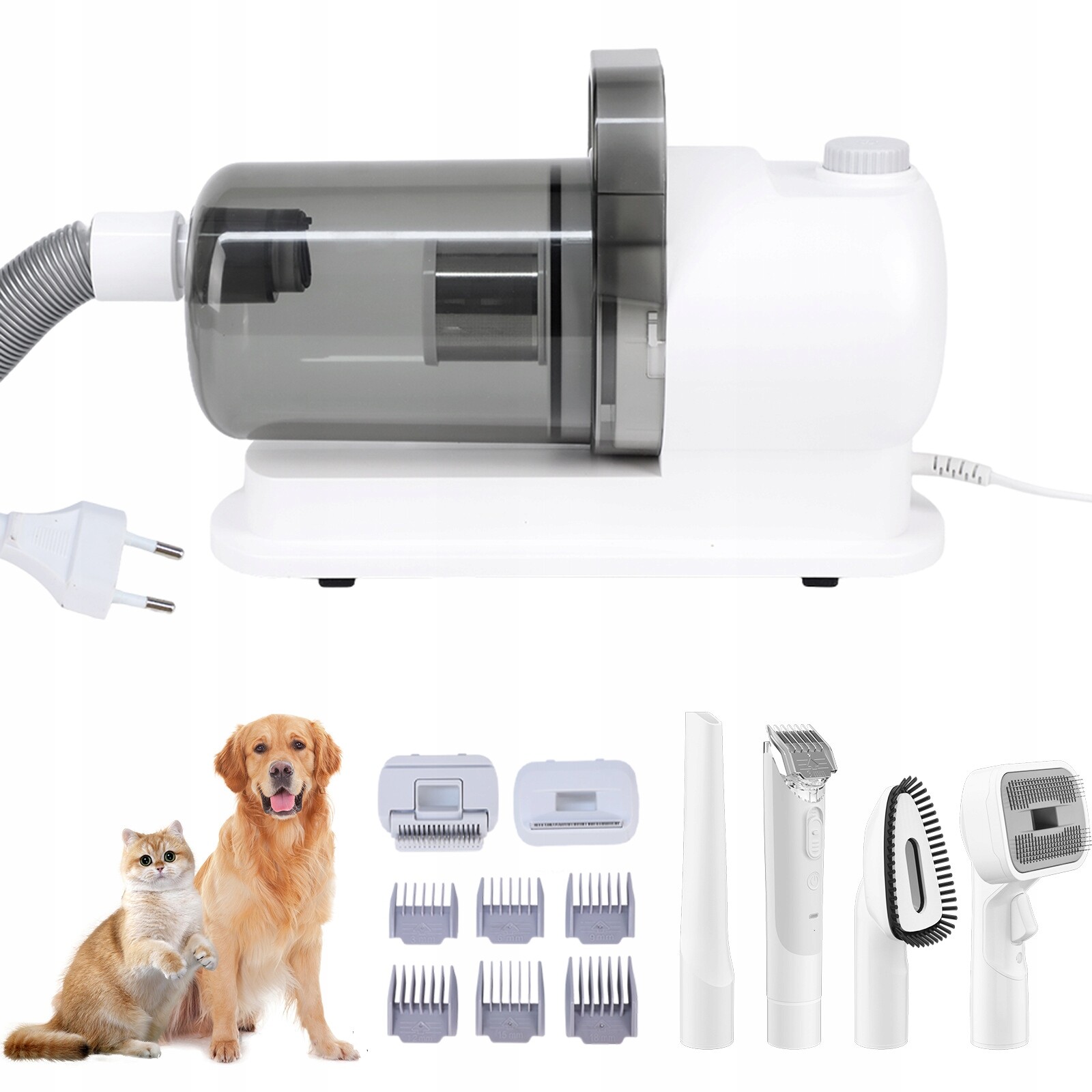 Vysavač na stříhání psů a domácích mazlíčků včetně 6 nástavců strojek na stříhání domácích mazlíčků