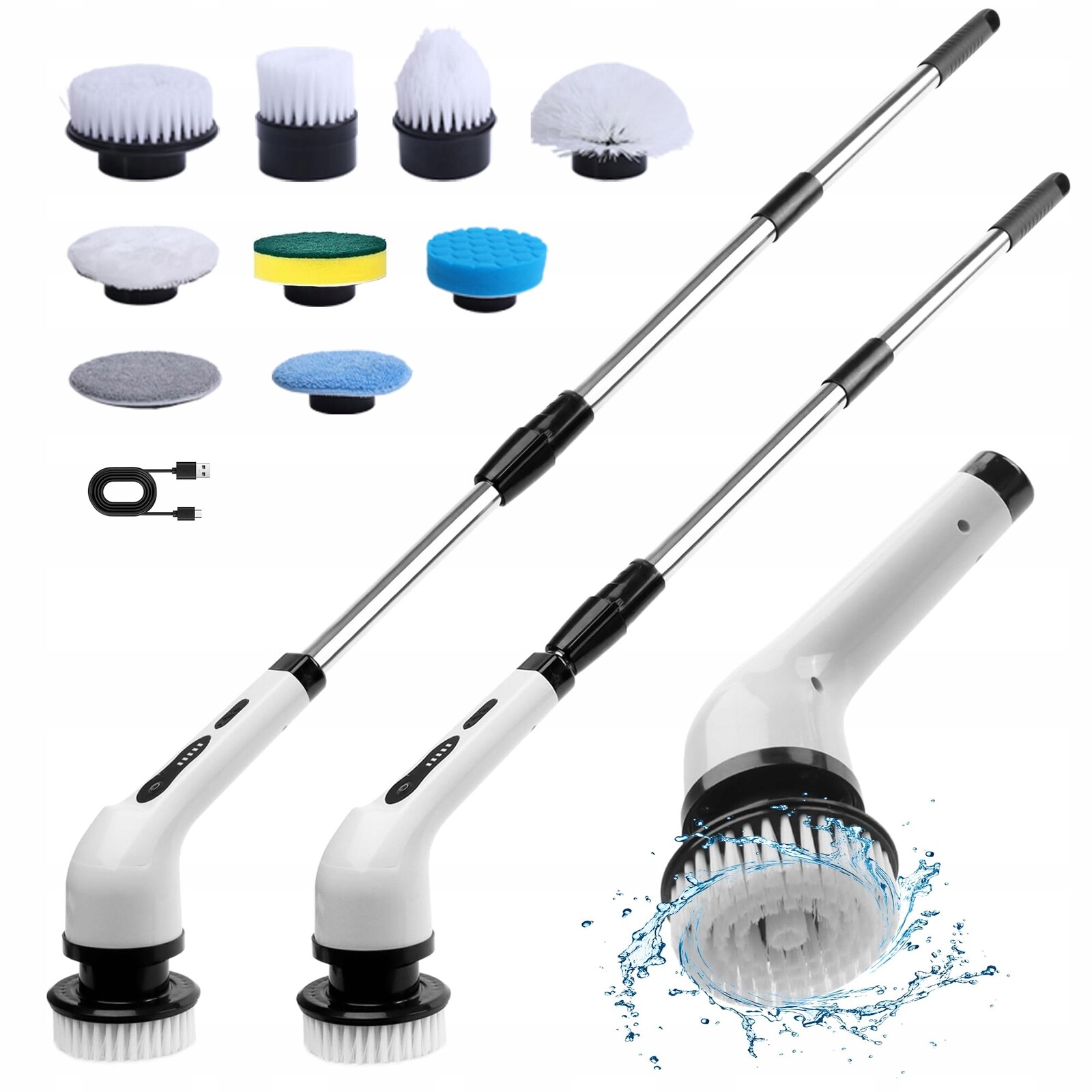 Elektrický Rotační Kartáč Na Čištění Úklidu A Drhnutí 9V1 Usb