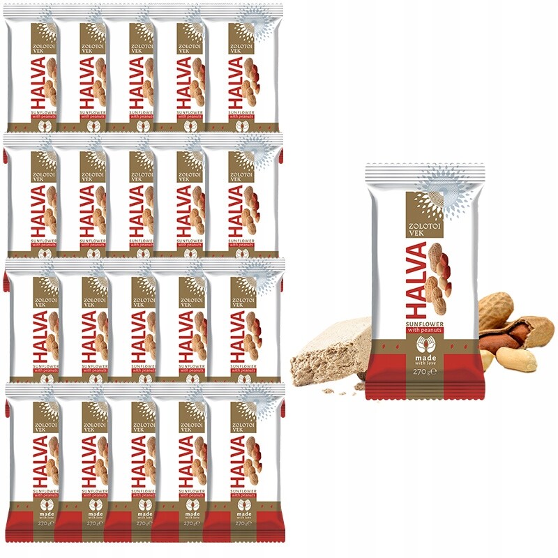 Chalva s arašídy Złoty Wiek Sada 20 kostek 270 g