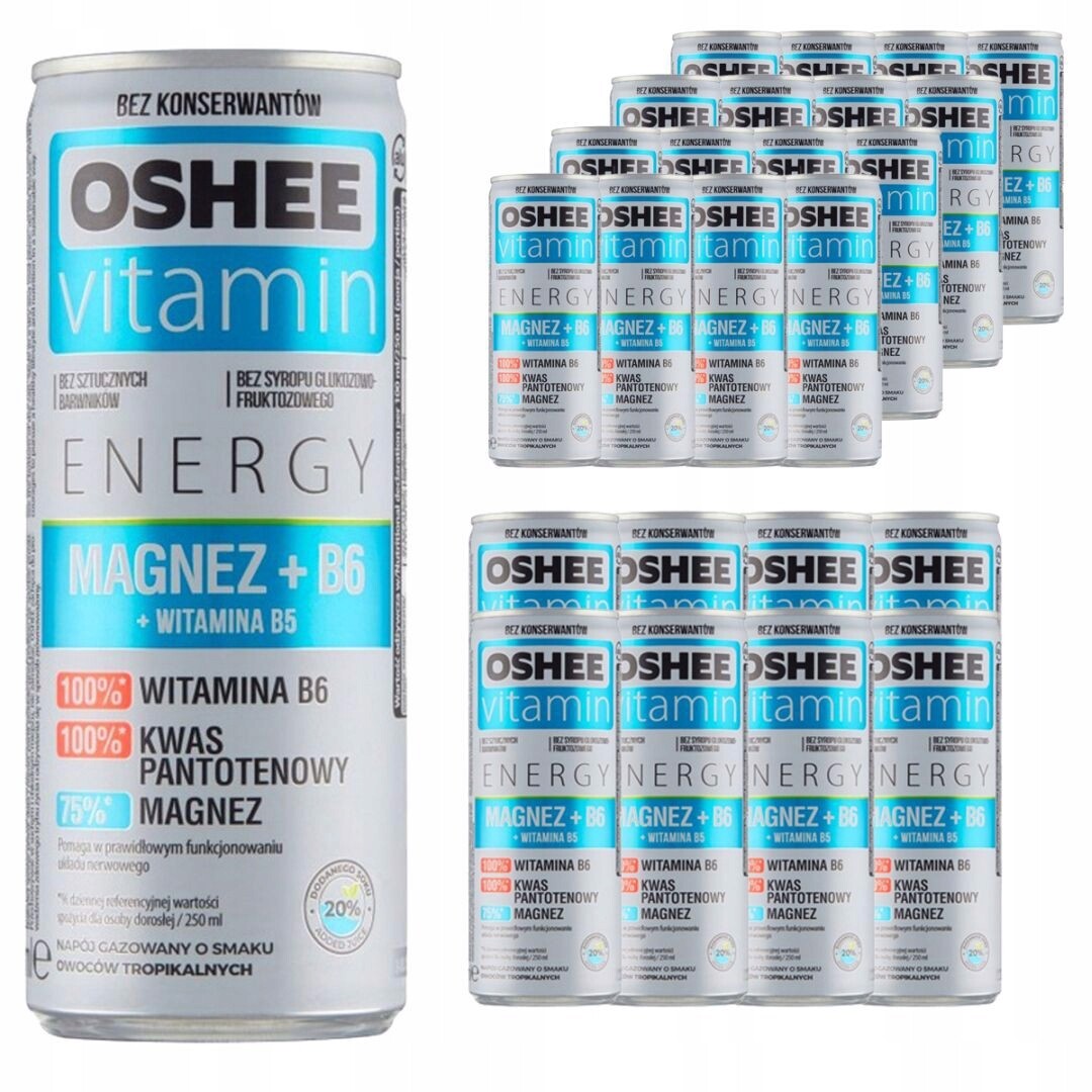 Oshee Vitamin Energy Sycený nápoj s příchutí tropického ovoce 250 ml x 24 kusů
