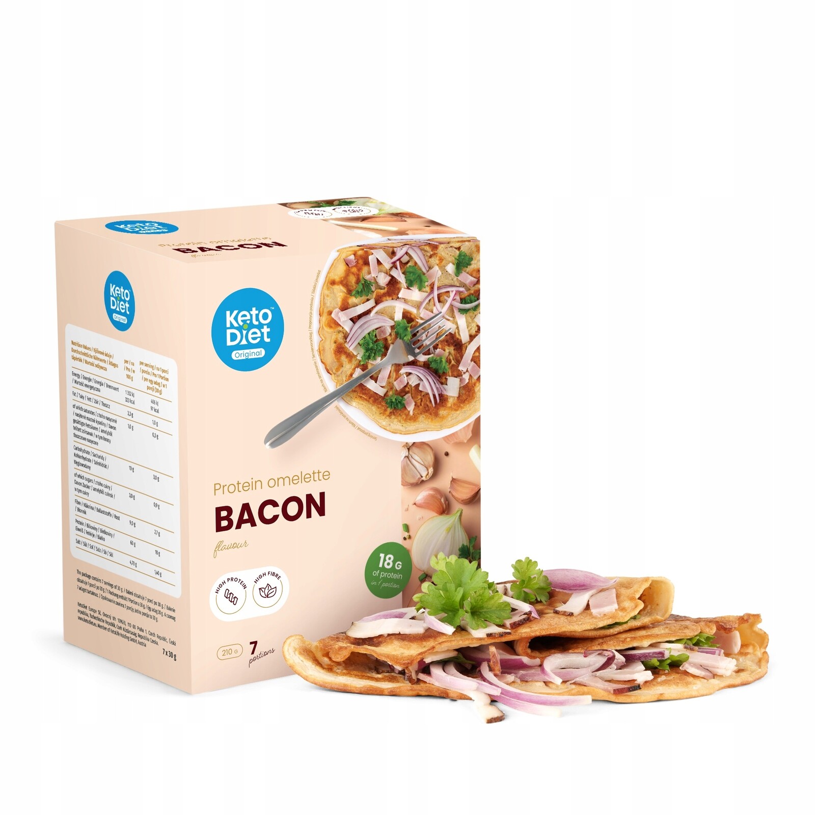 KetoDiet proteinová omeleta příchuť slanina (7 porcí)