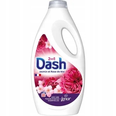 Dash 2en1 Jasmin & Rose de Mai Gel 55p 2,4L