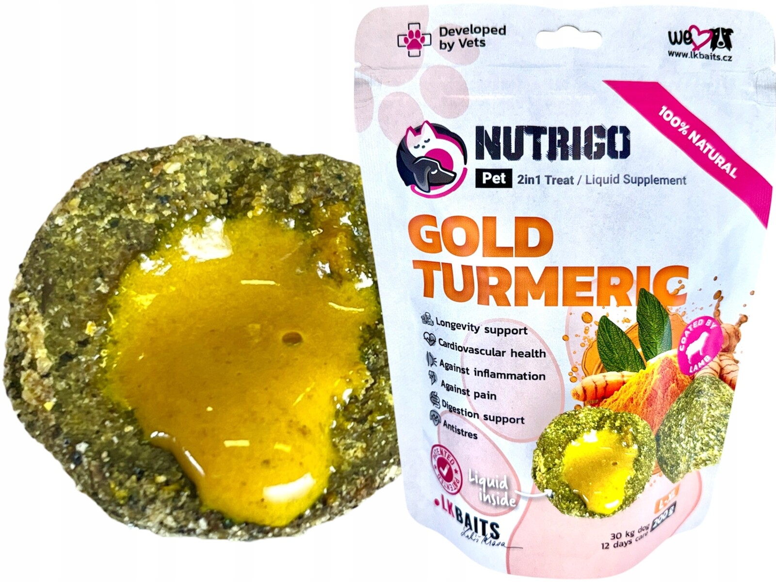 Lk Baits Pet Nutrigo Dog Supplement Gold Turmeric, L-XL, 200g