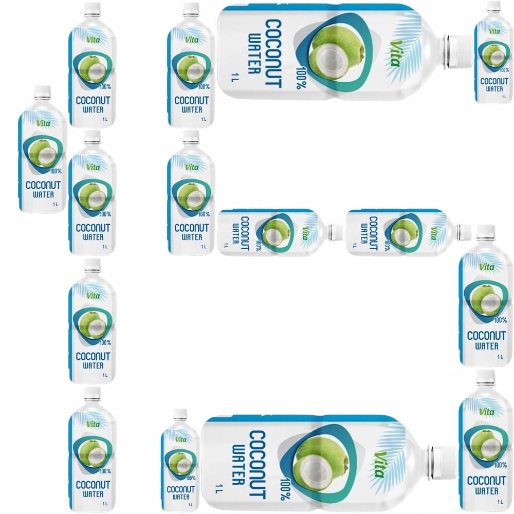 15 x Zdravá přírodní velká kokosová voda Coconut Water 1000 ml 1litr Vita