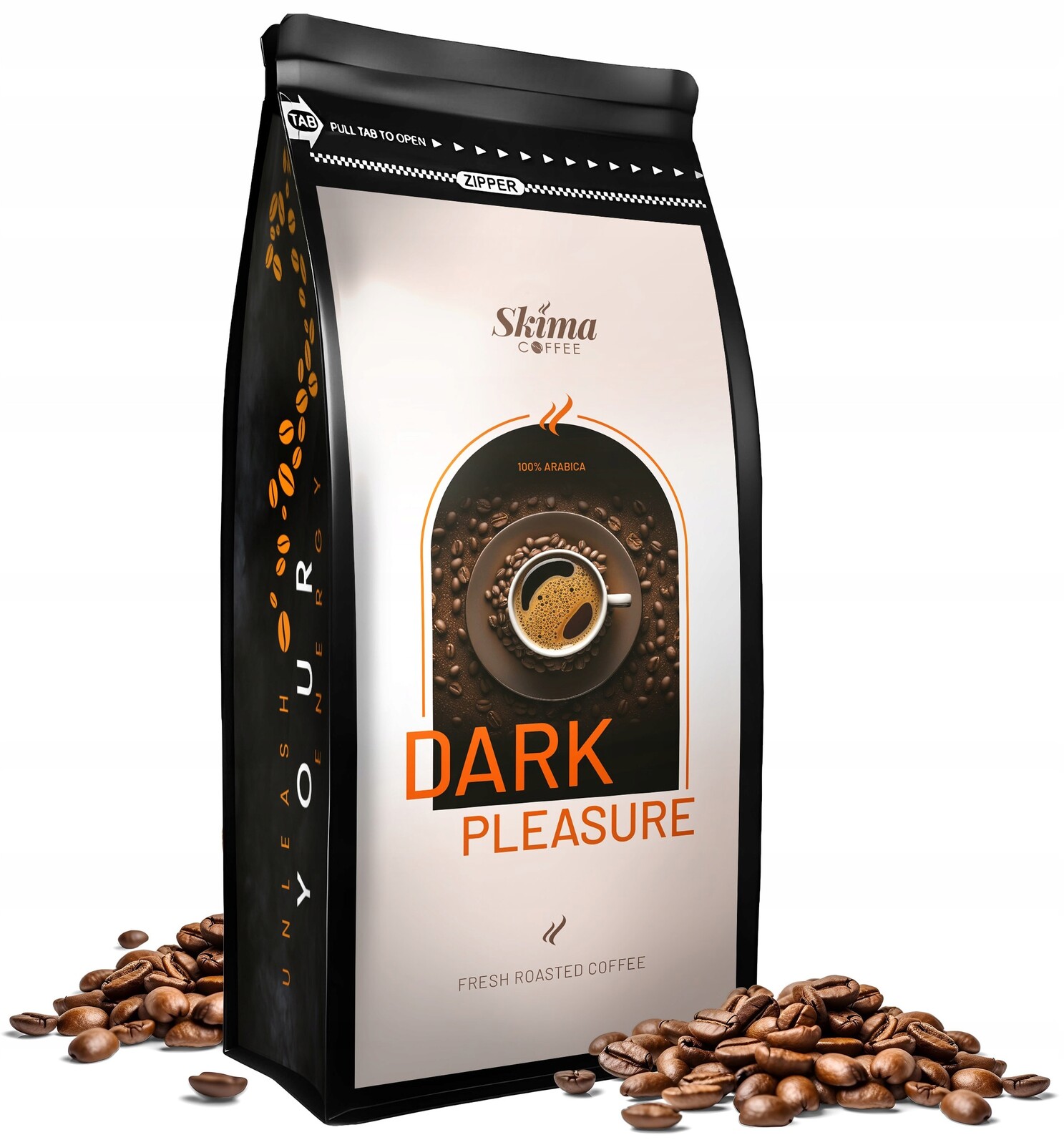 Káva zrnková 1 kg Dark Pleasure 100% Arabica Čerstvá pro kávovar SkimaCoffe
