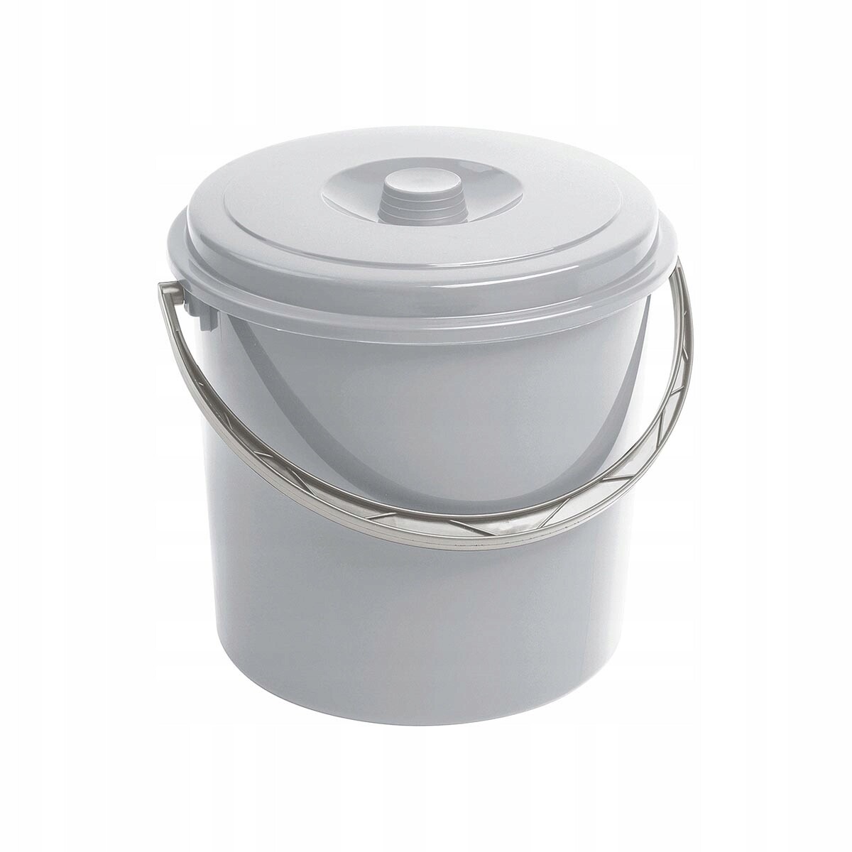 Kbelík s víkem šedý 10 l Curver
