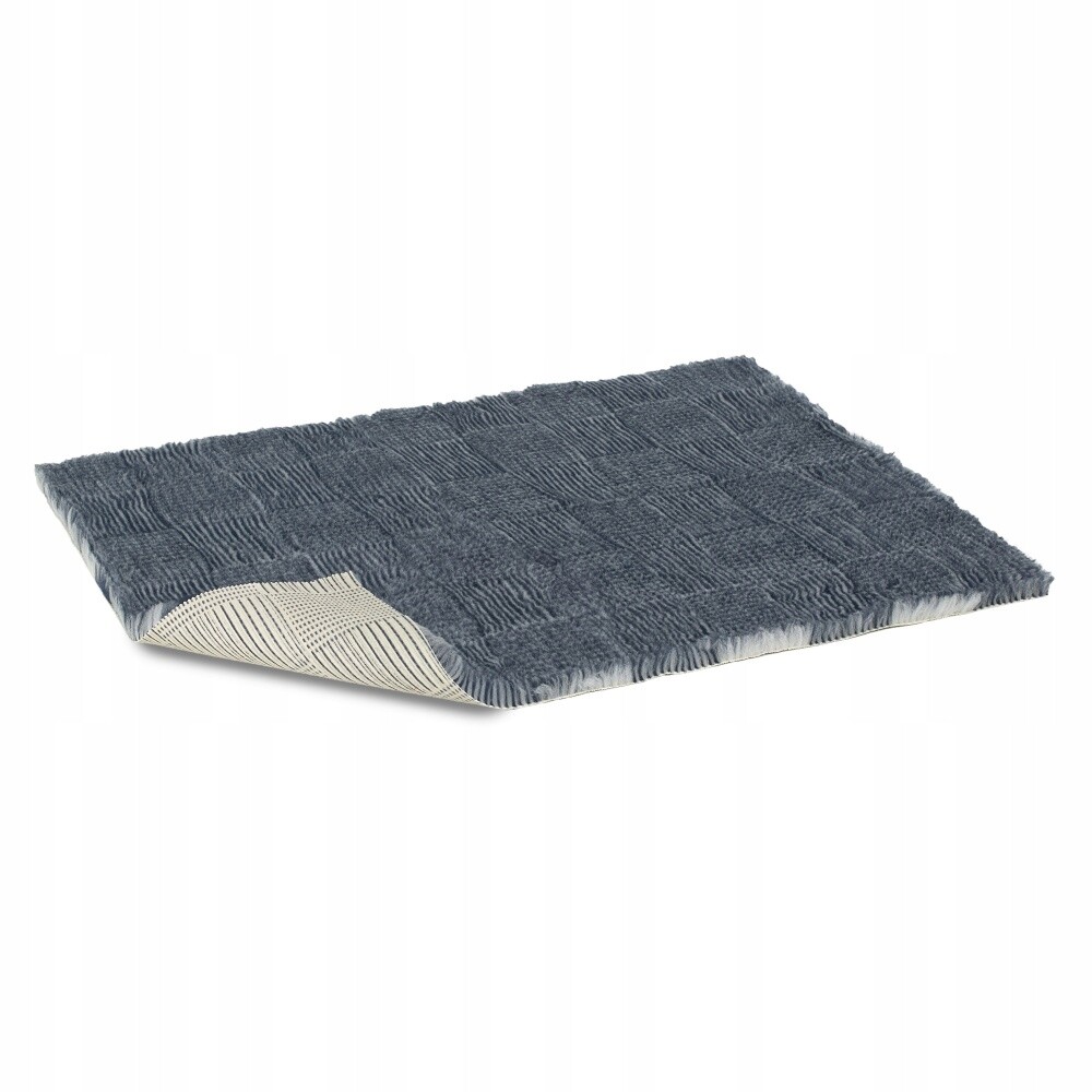 Vetbed protiskluz Drybed modrošedý skládaný vzor 150 x100 cm, vlas 30 mm