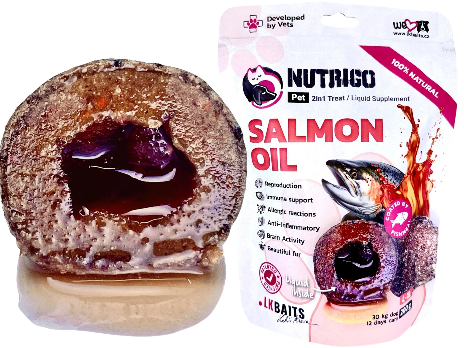 Lk Baits Pet Nutrigo Dog Supplement Salmon Oil, L-XL,200g