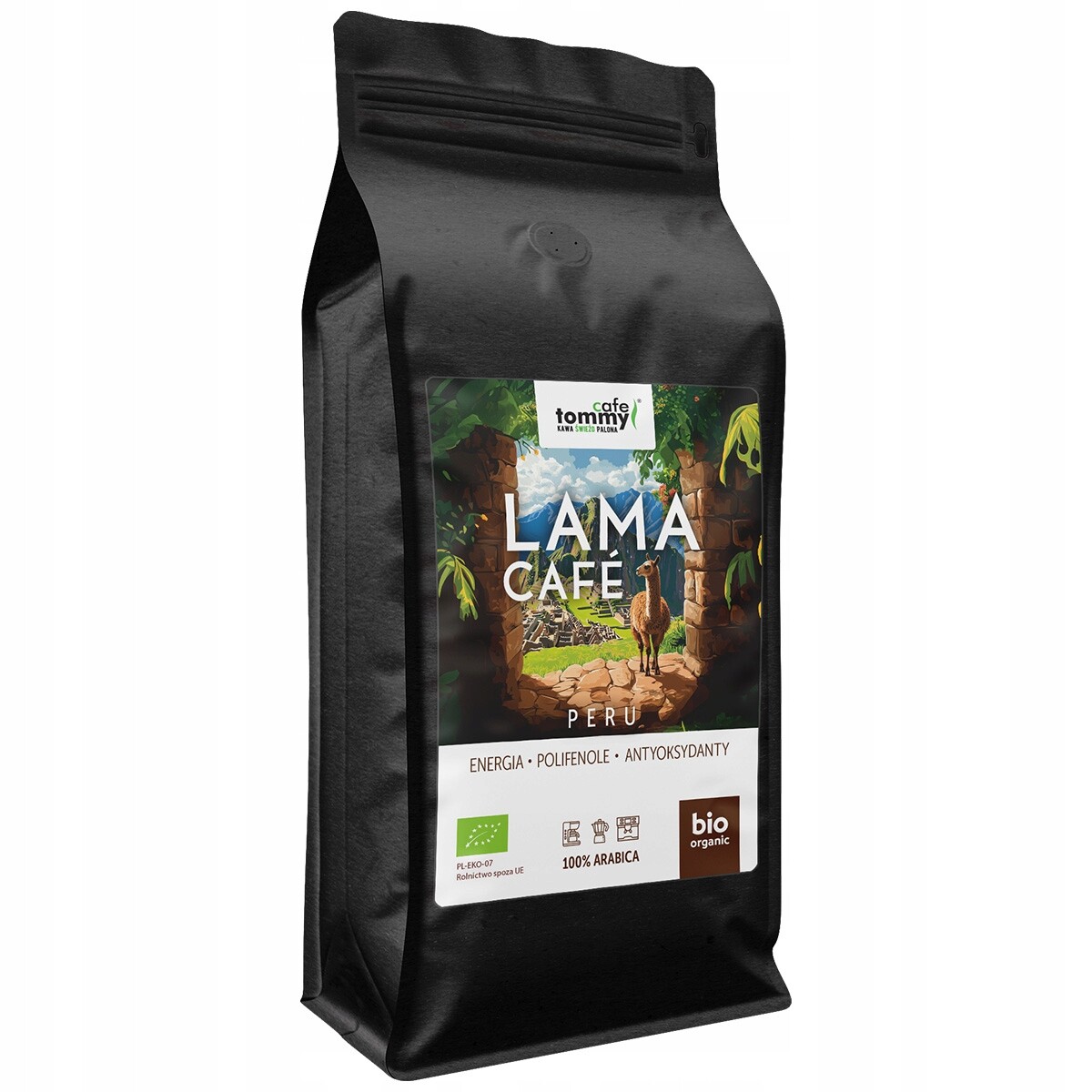Káva zrnková Lama Cafe Bio 1 kg Organic Peru 100% Arabica Čerstvě pražená