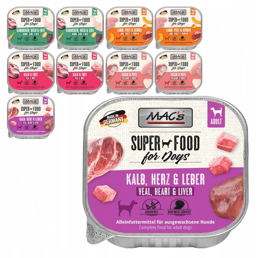 MAC's Bezobilné Vlhké Krmivo pro psy 10x150 g Mix Chutí