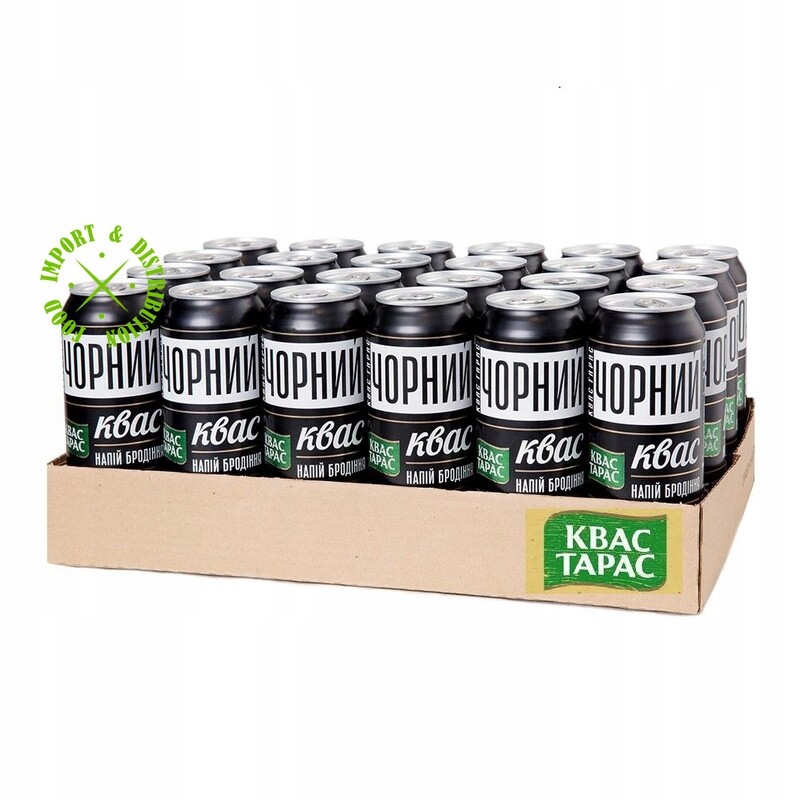 Kyselina chlebová přírodní „Taras černá“ Originální 0,5 l [24 plechovek 12 l]