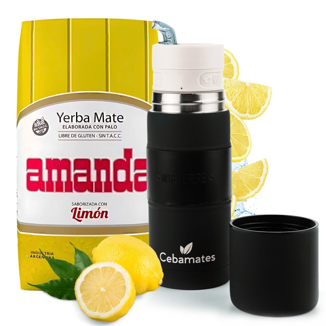 Startovací Sada Yerba Mate Amanda Limon 500 g Yerbomos Termoska