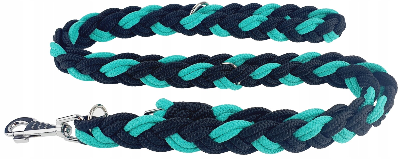 Champion Vodítko pro velkého psa 2.5 m Nastavitelná copánková černá Mátová