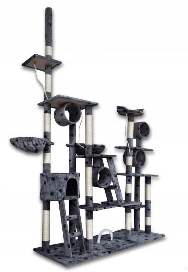 Tmavě šedé škrabadlo XXL pro kočičí rodiny Strom pro kočky sisalovéM17040