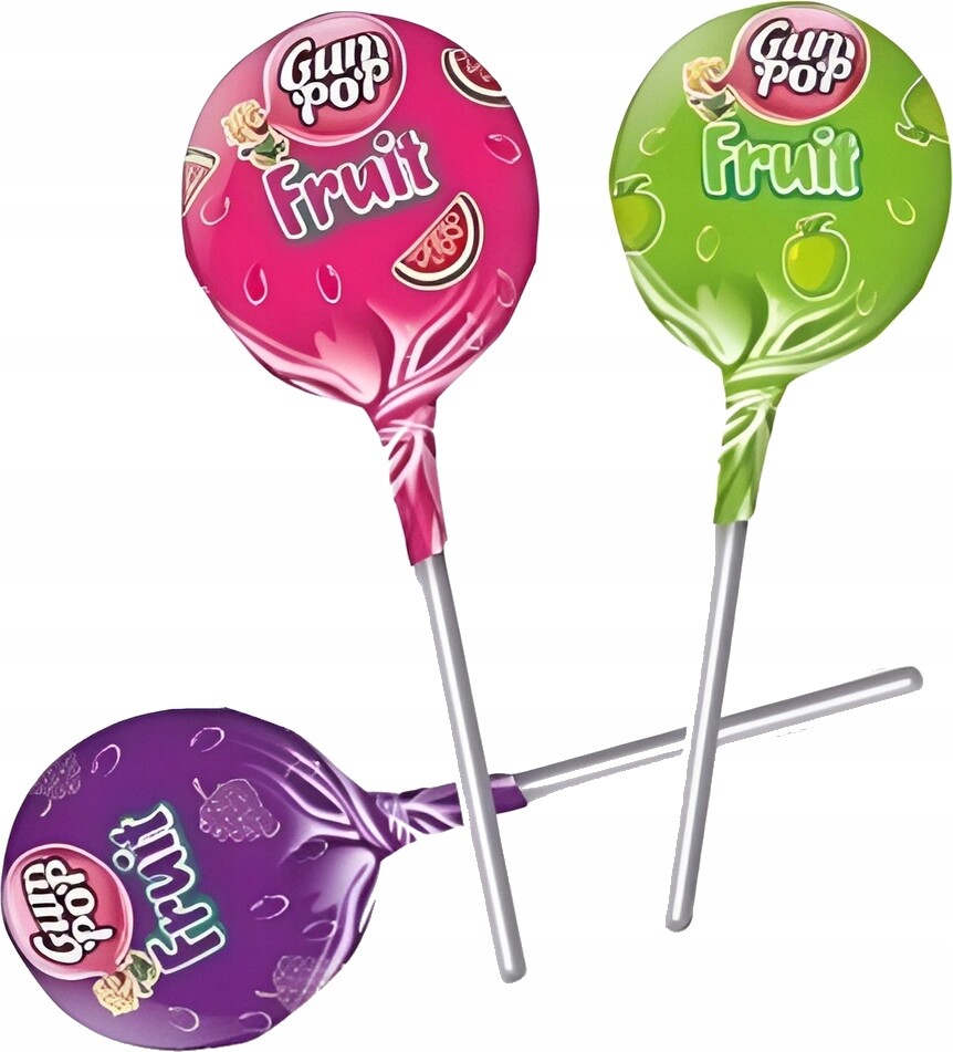 Argo Gum Pop Fruit Lízátka s ovocnou příchutí a žvýkačkou 15 g 100 kusů