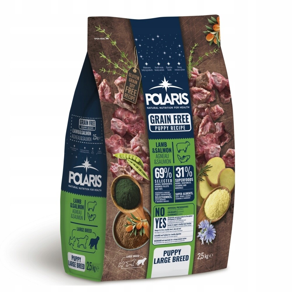 Polaris Dog Puppy Large jehně & losos Gf 2,5 kg
