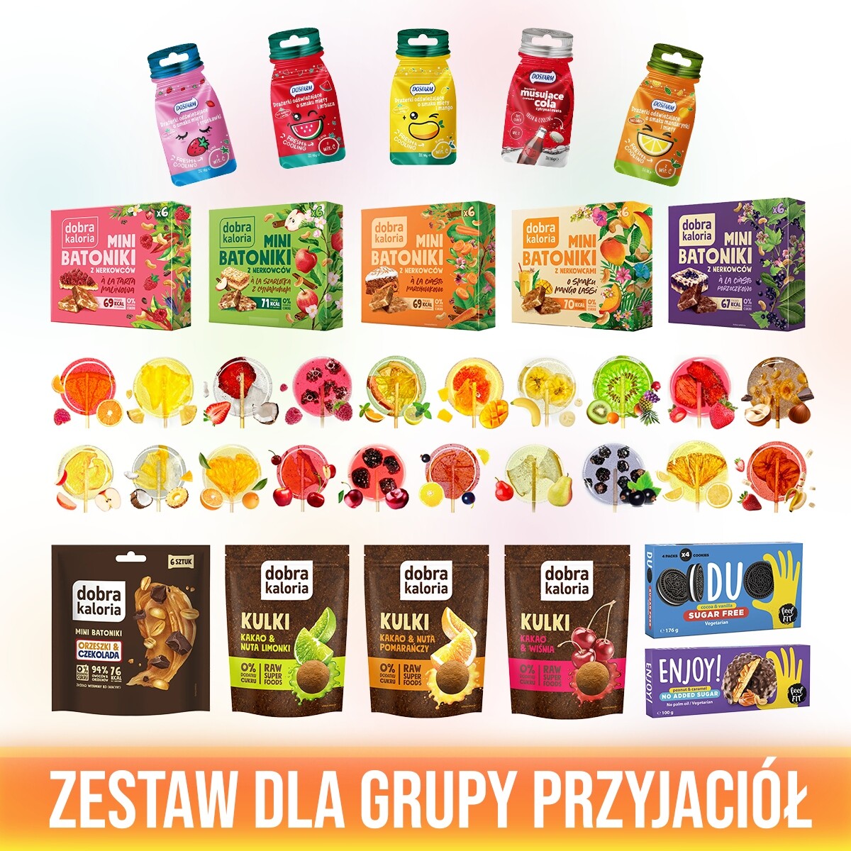 Sada prémiových zdravých sladkostí bez cukru „pro Skupinu Přátel“