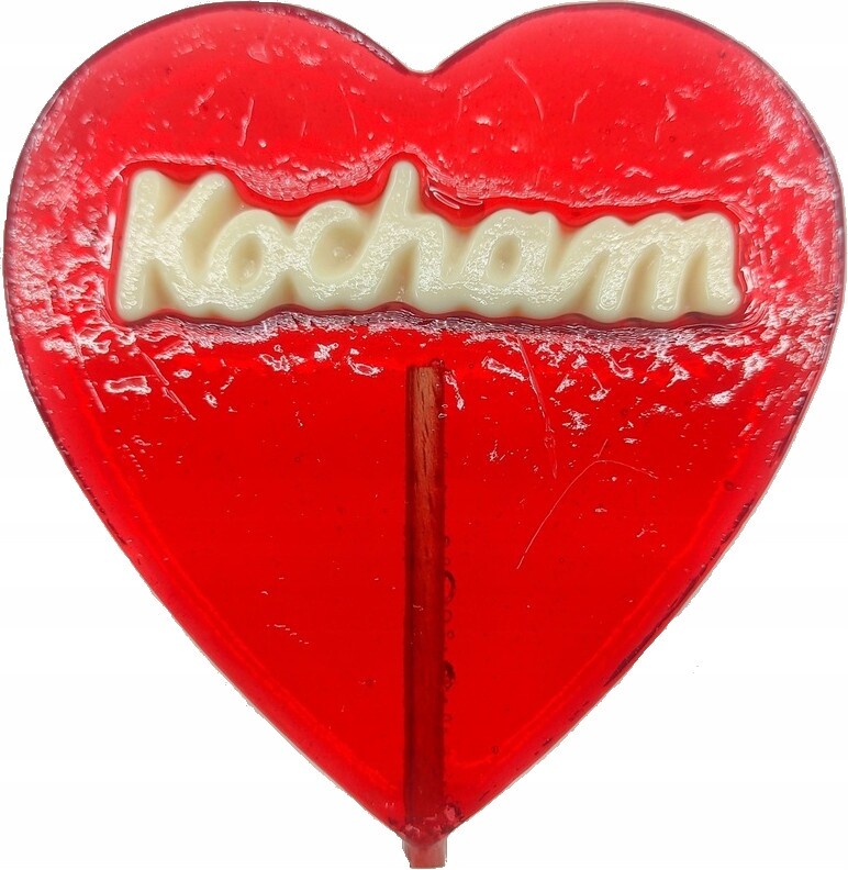 Sladká galerie Lízátko Srdce Miluji Valentýna 55g 25 kusů