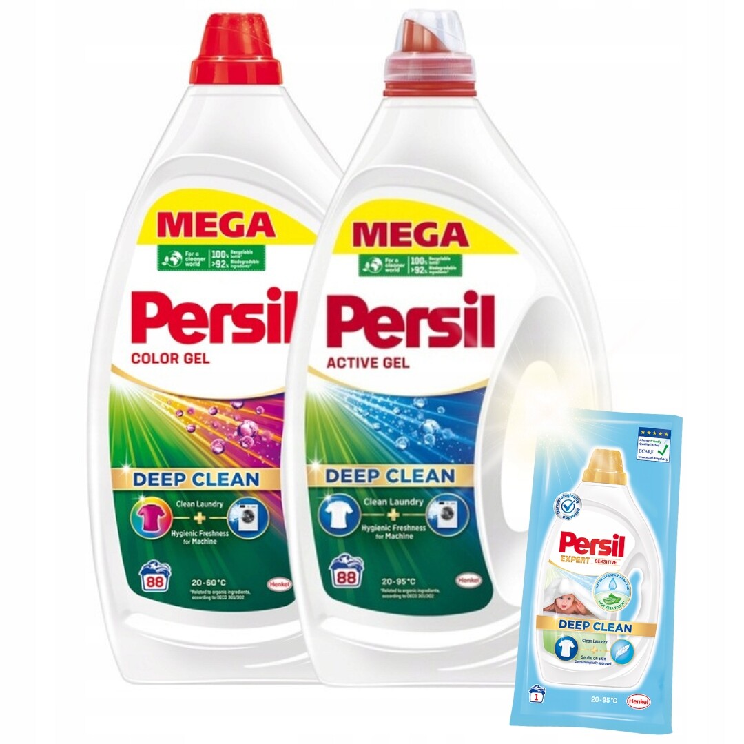 Persil Gel na praní bílého prádla a barev Mix 176 praní 3,96 l x2 Dárek