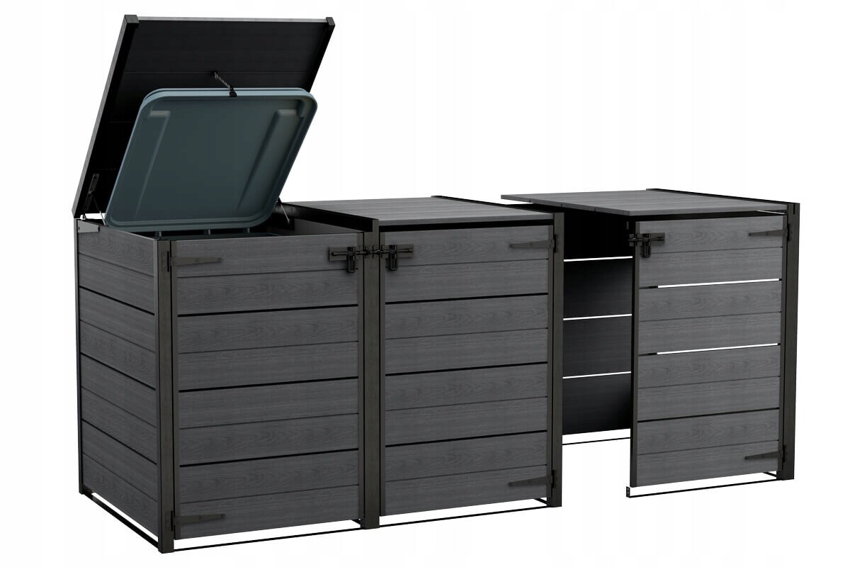 Nástavba na odpadkové koše Keter Hide Away Úložný prostor 3 komory 3x 240L