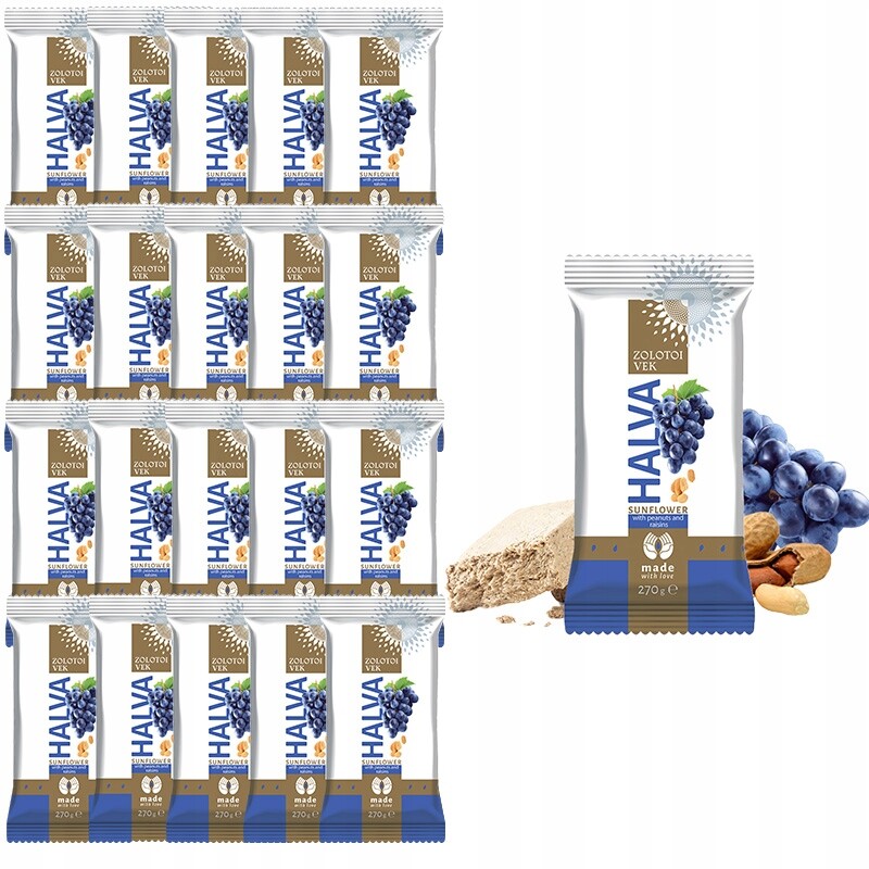 Chalva s arašídy a Rozinkami, sada 20 ks 270 g