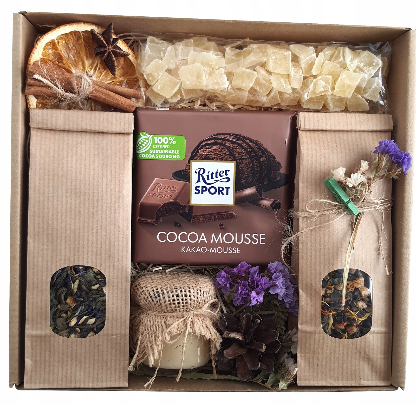 Dárkový Koš Sada Dárek Vánoční Box Čaj